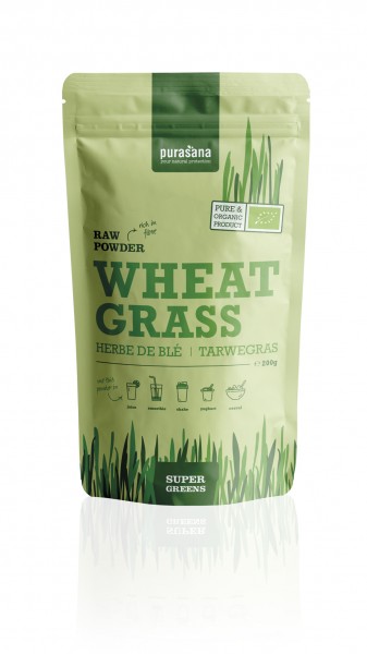 Purasana Superfood GREENS WHEAT / Weizengras Raw Powder 200 Gramm