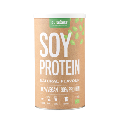 Purasana Vegan protein SOY - SOJA NATURAL Isolate 90% 400 Gramm BIO