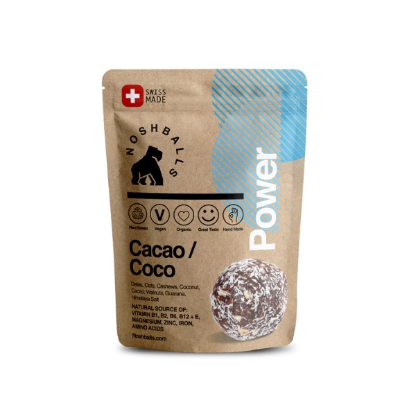 NoshBalls POWER Bio Dattelkugeln mit Cacao & Coco 2 x 20 Gramm Schweiz